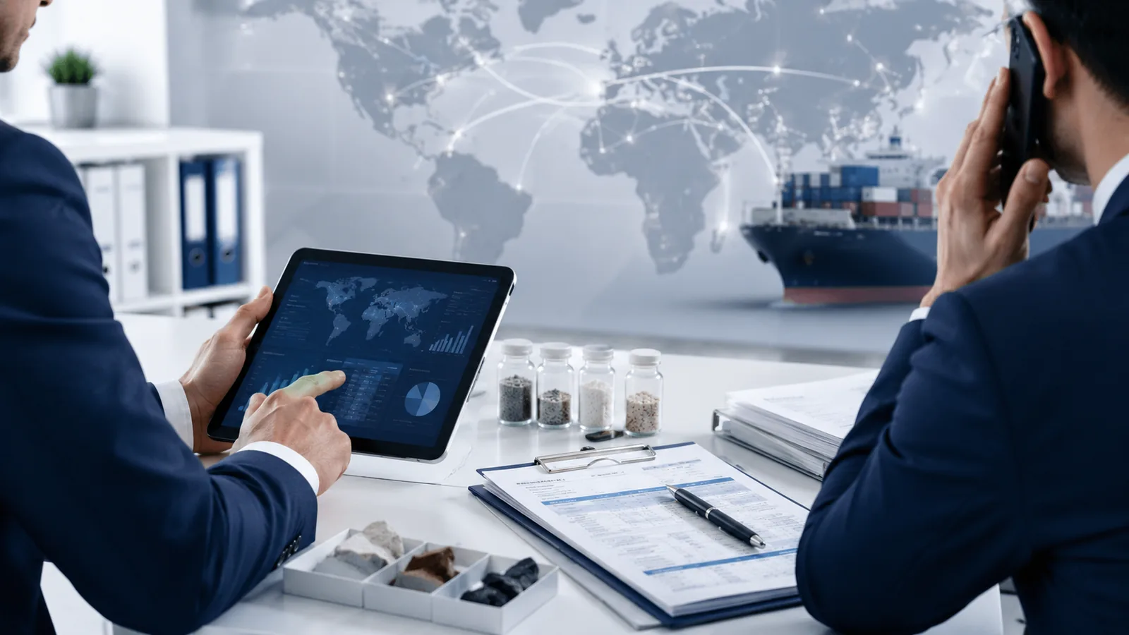 Bulk mineral cargo loading for export shipment — Raivaco
