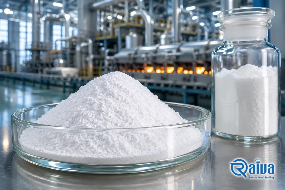 Soda Ash — dense and light grades for glass and detergents — B2B bulk export supplier — Raivaco
